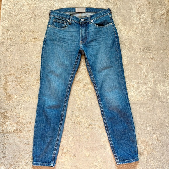 Everlane Mid-Rise Ankle Length Blue Denim Skinny Jeans Size 26 - Picture 3 of 12